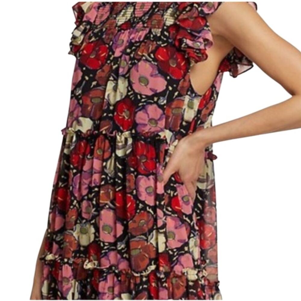 CINQ À SEPT Ricki Floral Dress Asymmetrical Size 4 NWT - Picture 5 of 10